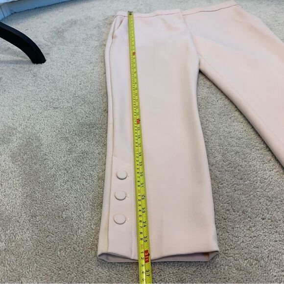 Ann Taylor blush pink mid rise button ankle pants Sz 10 - Picture 10 of 12